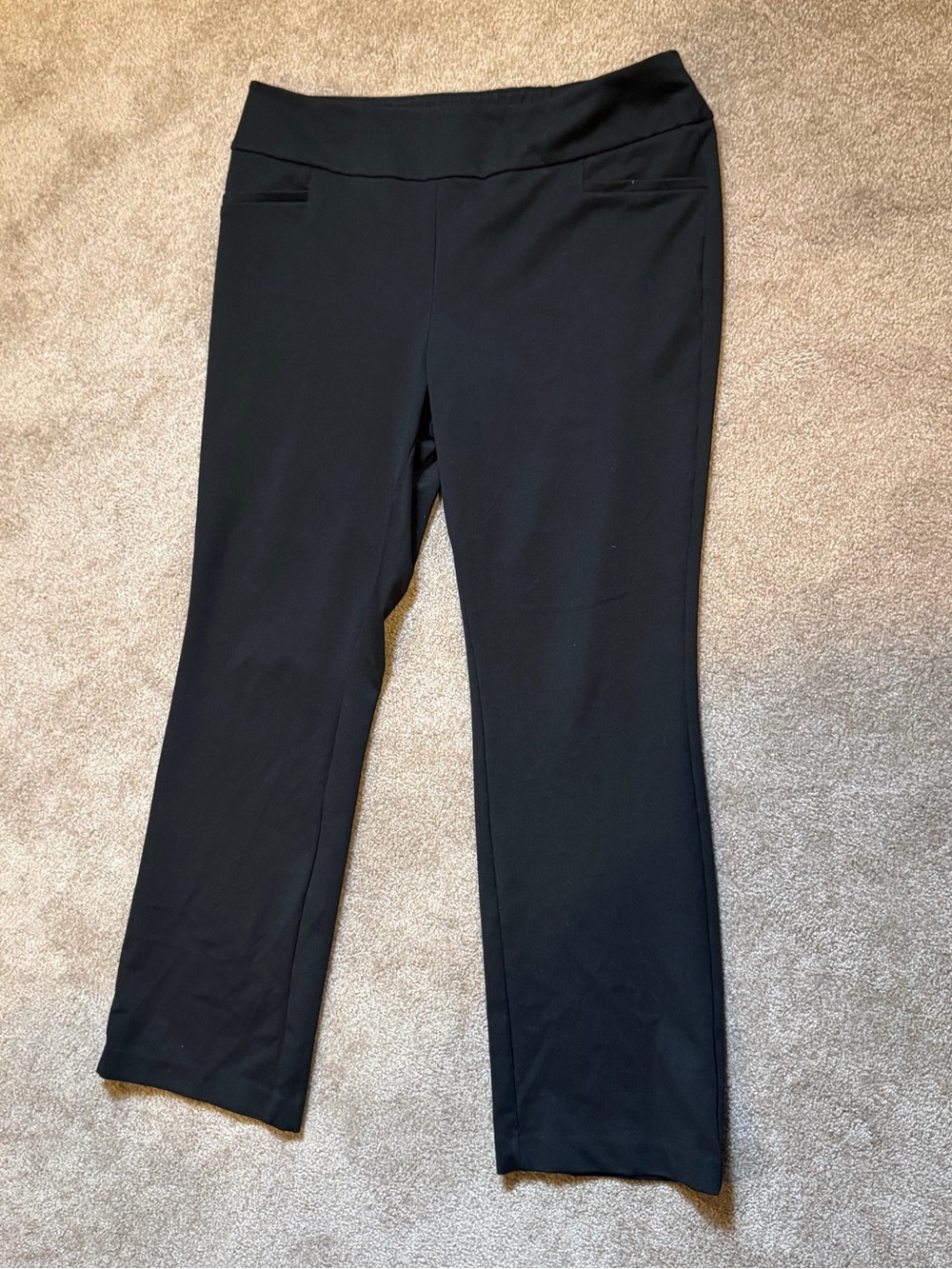 7th Avenue New York & Co Black Pull-On Career Pants XL
